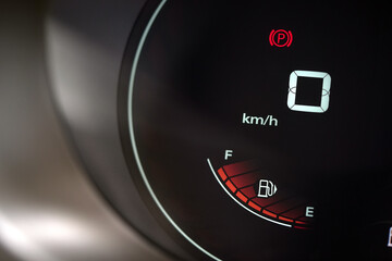 Naklejka premium Full tank of gas car ready for a long journey