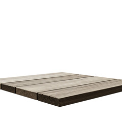 Weathered Wooden Planks Surface, With Visible Grain and Cracks, isolated on white or transparent background. PNG