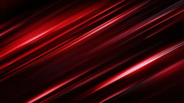 Intense diagonal streaks of vibrant red light illuminate a dark background.