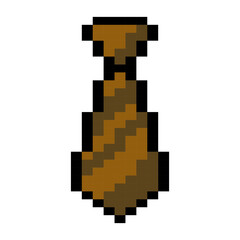 Brown Necktie Pixel Art
