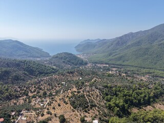 Obraz premium Aerial view of beautiful landscape