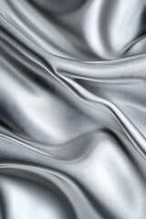Silver Gray Metallic Fabric Draped Abstract Background
