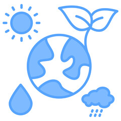 Energy Resource Blue Icon