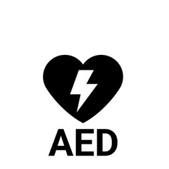 心停止時の応急処置を示すAEDアイコン
