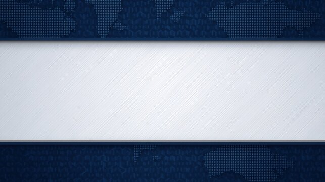 Breaking News Banner, Abstract digital background with world map patterns in blue tones.