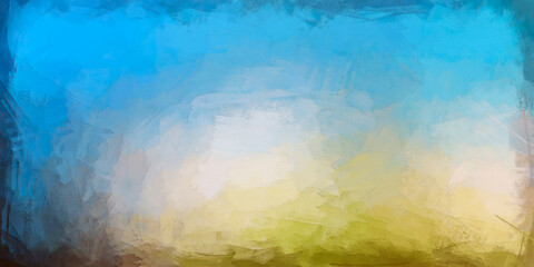 abstract brush stroke blended layered shadow wave effect dark faded ash blue water color yellow green to beige gradient background back drop shore line 	