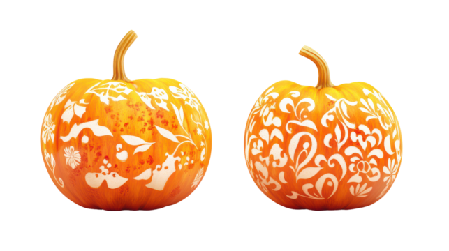 Two rotten apples with white mold isolated on transparent background