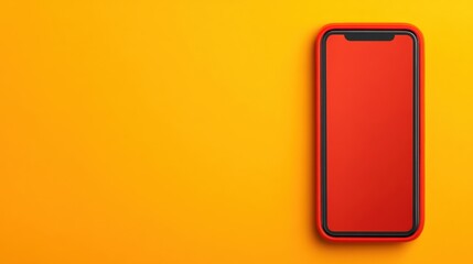 Breaking News Banner, Vibrant smartphone on a bright yellow background.
