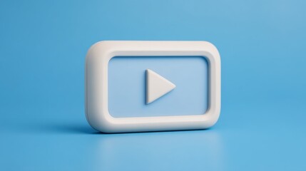 Breaking News Banner, 3D play button icon on a blue background.