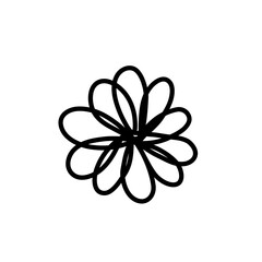 Flower logo icon sign. Bud emblem. Hand drawn ink sketch Doodle abstract design style Decorative scrapbooking element Fashion print for clothes greeting invitation card flyer banner poster cover booк