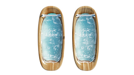 Pair of traditional japanese geta sandals isolated on transparent background