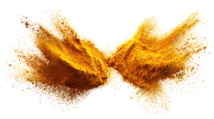 Abstract fiery butterfly wings exploding into dust isolated on transparent background
