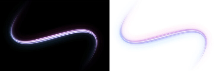 Swirl line and dynamic curve with wave motion, glowing twirl and glistering light.