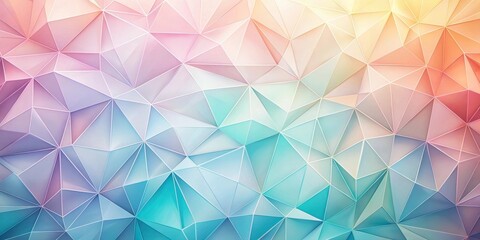Abstract Pastel Triangular Geometric Pattern Design Featuring a Smooth Gradient of Colors