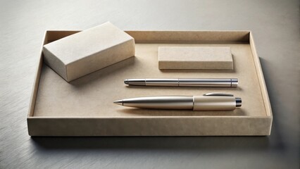 Sophisticated writing instruments nestled in a minimalist presentation box, ready for gifting or personal use