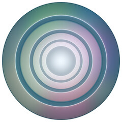 Iridescent Concentric Circular Gradient Blue