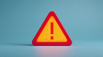 Breaking News Banner, Warning sign with exclamation mark on a blue background.