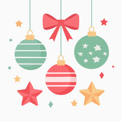 Christmas Ornament Icon Pack &ndash; Flat Vector