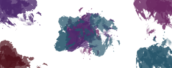 Abstract glowing cosmic nebula texture with vibrant purple blue and teal hues isolated on transparent background