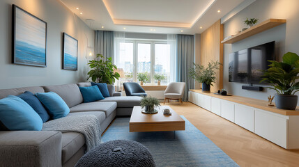 modern living room with sofa