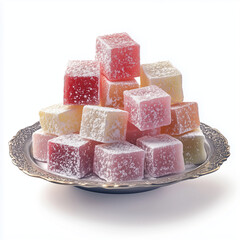 Turkish delight lokum cubes