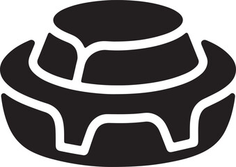 bold vector illustration of a hat