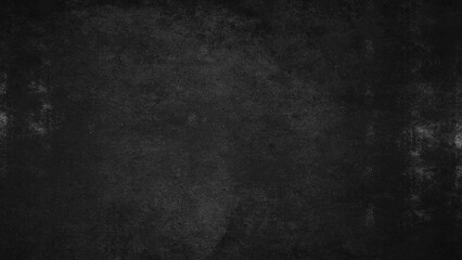 Elegant black background with vintage distressed grunge texture and dark gray charcoal color paint, black stone or concrete wall, black banner. Dark background with grunge texture and worn finish