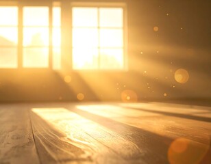 Sunlit Room - Rays of Light and Dust Particles.