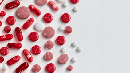 Chromatic Array of Abstract Forms on White, Geometric Distribution, CloseUp.