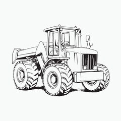 tractor isolated on white background