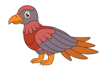 Fototapeta premium Colorful cartoon bird, a charming illustration