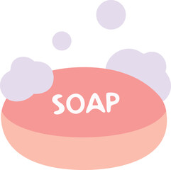 a bar of soap with bubbles icon