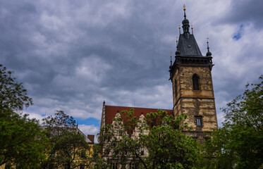 Prague New Town Hall Gothic Renaissance Architecture.