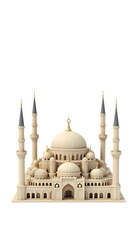 Fototapeta premium Detailed model of a mosque with minarets and domes