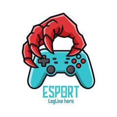 Elite Esports Team Shield Emblem – Modern Vector Identity for Competitive Gaming Branding