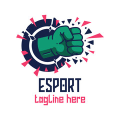 Premium eSports Team Mascot Logo Template for Competitive Gaming Branding and Digital Arena Identity