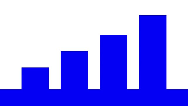 Animated flat design up and down graph vector illustration on white background. Animation Video 4K