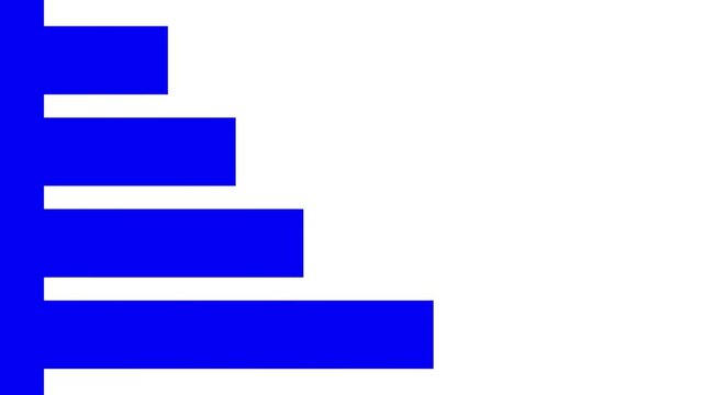 Animated flat design up and down graph vector illustration on white background. Animation Video 4K