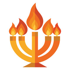 The hot orange flame vector illustration is a perfect icon of burning heat and danger symbol design