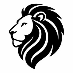 Black vector tribal tattoo design featuring a horse and lion head silhouette illustration for an animal mascot logo