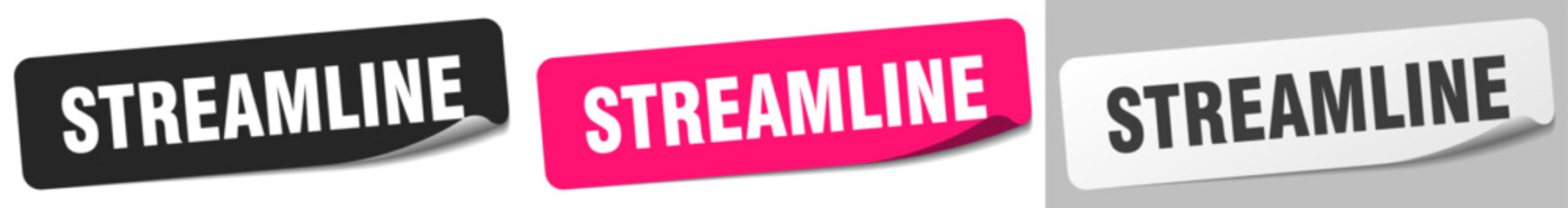 streamline sticker. streamline sticker set on white background