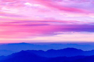 Fototapeta premium Sunset landscape of Xihai grand canyon,located at Huangshan mountain, Huangshan, Anhui, China