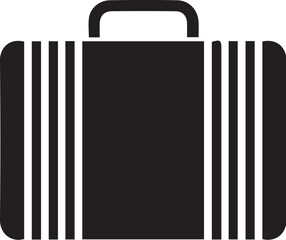 black suitcase isolated on white