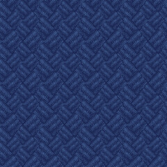 Seamless monochrome blue herringbone pattern.