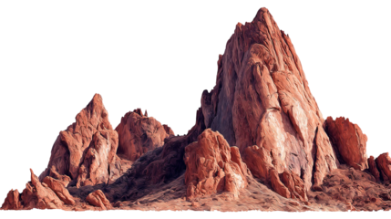 Panoramic view of snow-capped mountain peaks	
