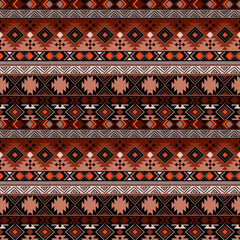 Seamless beige brown ethnic tribal pattern.