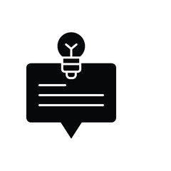 Speech bubble with inspirational text and lightbulb icon is great for social media posts, presentations, blogs, and classroom materials.