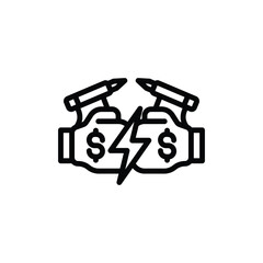 Hands holding pencils with dollar signs and lightning, ideal for financial literacy, investment concepts, educational materials, and businessrelated designs.
