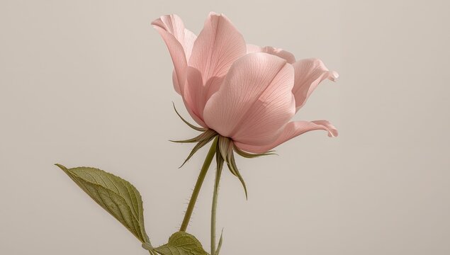 Pale Rose Petals, Gentle Light. An Abstract Floral Composition in Muted Tones.