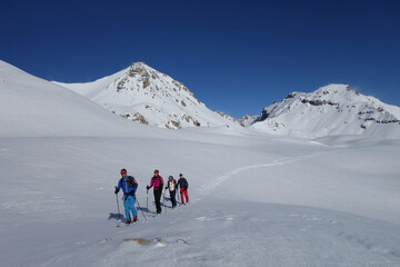 Ski de randonnée en Queyras. Brunissard. Massif du Queyras - Hautes-Alpes.